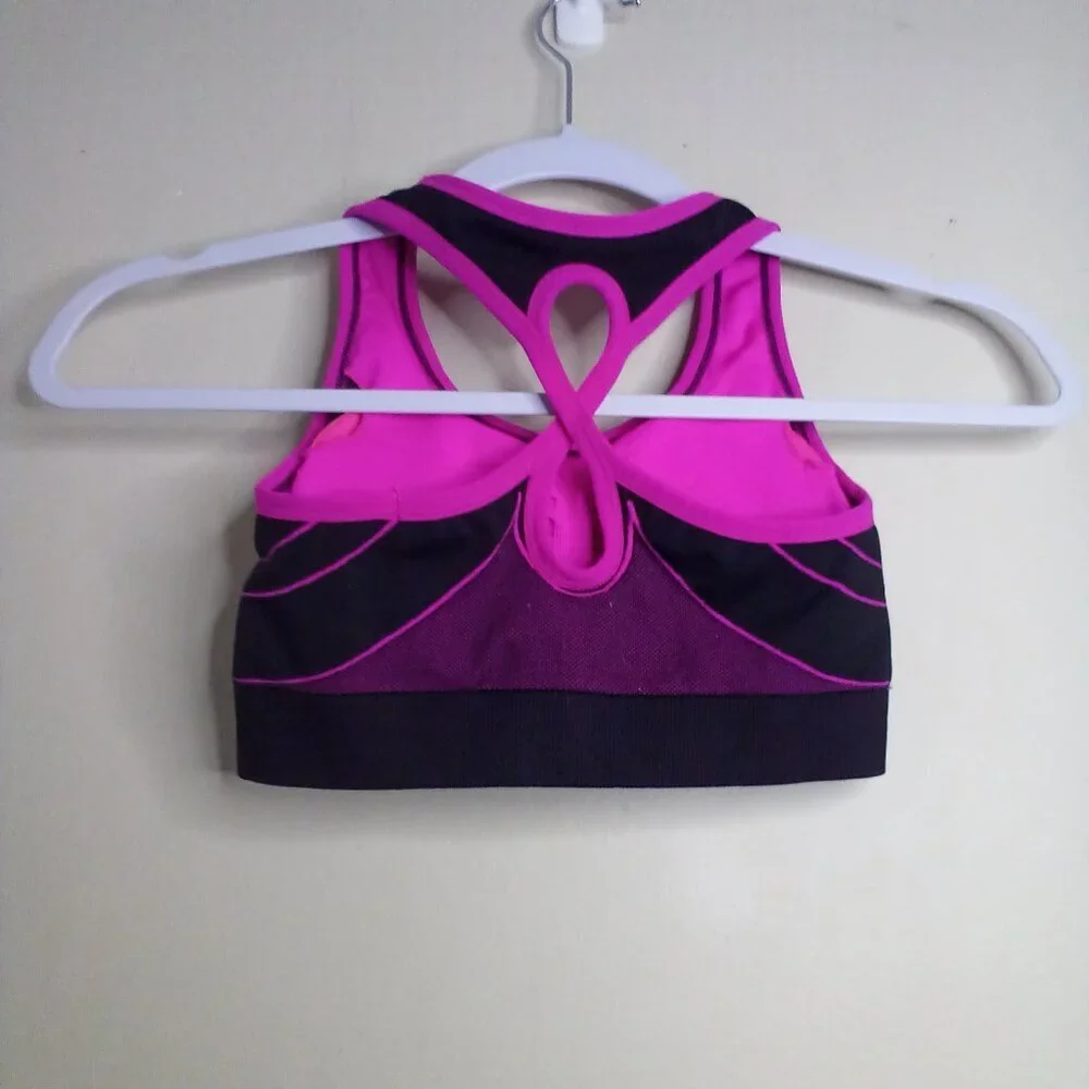 Danskin Now Sports Bra Women S Active Athletic Workout Purple Black